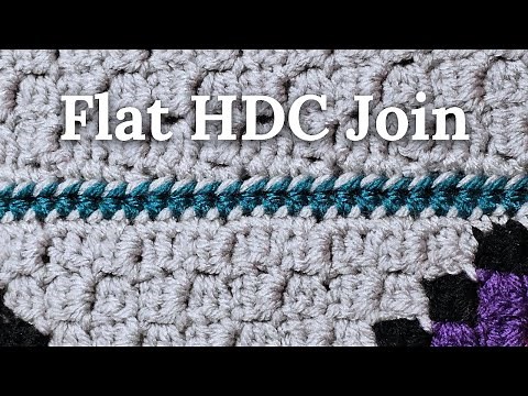 Flat Half Double Crochet Join Tutorial - Beautiful Bugs Blanket CAL