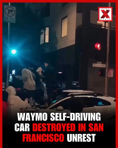 A Waymo self-driving vehicle was destroyed after being attacked by a violent crowd in San Francisco overnight. The incident raises fresh concerns over public safety, autonomous vehicle acceptance, and security challenges facing driverless technology in major urban centers. #Waymo #SanFrancisco #SelfDrivingCars #AutonomousVehicles #TechNews #PublicSafety #BreakingNews #NewsXworld | NewsX World