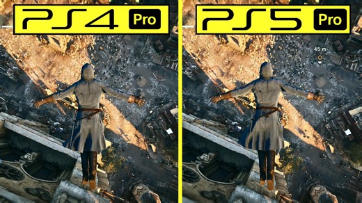 《刺客信条：大革命》PS4 Pro vs PS5 Pro 画面对比