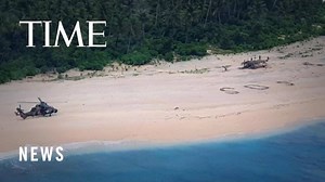 15K views · 155 reactions | 3 stranded sailors were rescued from deserted island after writing SOS in the sand | TIME | Facebook