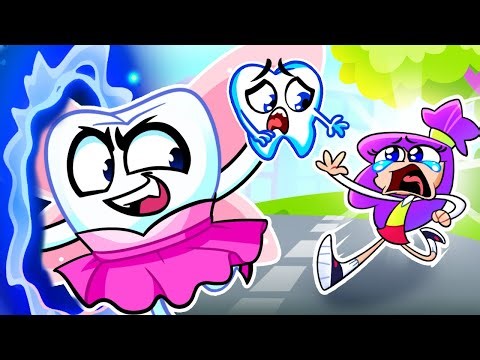 Where Are My Teeth? 😱 Dental Health 🦷 Funny Viv and Denny Cartoons for Kids