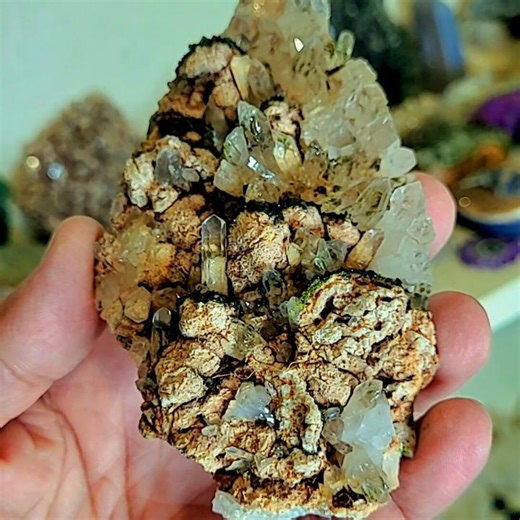 Natural Quartz Crystal Cluster on Matrix – Raw Clear Quartz With Mineral Inclusions – Collector Specimen – Free Shipping - Etsy