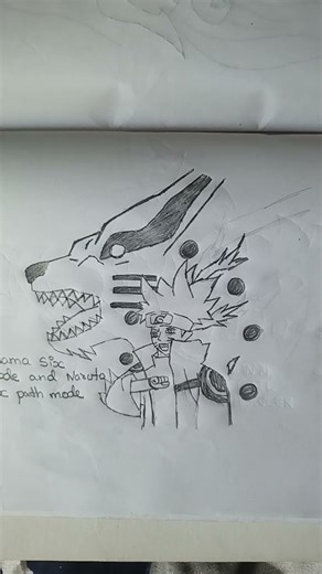 Naruto six path mode and kurama six path mode #naruto #anime #narutoshippuden #narutofans