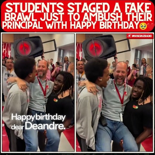 He Rushed Out To Stop A Fight And Got The Surprise Of His Life! 🎈😂 #schoolprank #birthday #viral