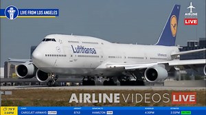 What a stunning sight to see the Lufthansa 747-8i take off from runway 24R during the summer of 2024! 🛫✨ Captured live on Airline Videos Live! #airlinevideoslive #airlinevideos #laxairport #aviation #aviationgeek #airplanes #aviationlovers #boeing747 | AIRLINE VIDEOS