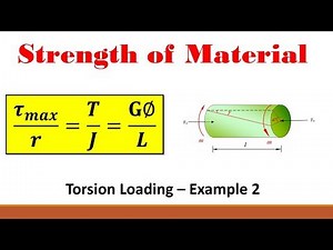 Strength of Materials (Part 13:Torsion Equation Example - Angle of Twist)