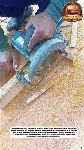 Accurate Hardwood Rip Cutting with a Circular Saw | Boat Carpentry Workshop