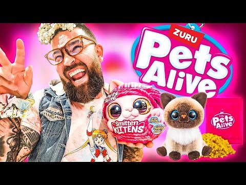 Pets Alive Smitten Kittens Unboxing & Review 📦🐈 ‪@TheAwesomeLawsons‬