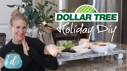 DIY farmhouse holiday serving board ❄️ Dollar Tree hack!