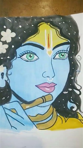how to draw krishna ji