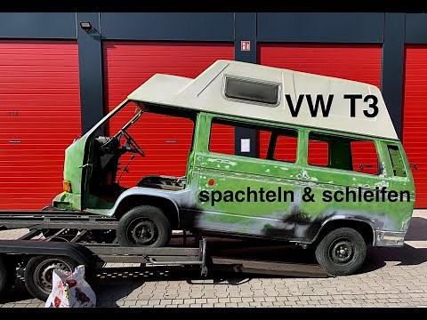 VW T3 Phase 2 : Spachteln und Schleifen