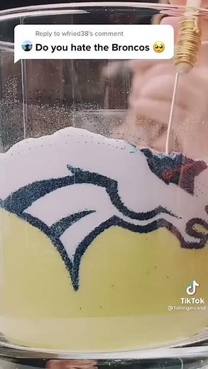 Drawing A Denver Broncos Logo In A Cup