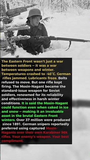 While German Rifles Froze Solid, This Soviet Rifle Kept Killing at -40°C | The Mosin-Nagant