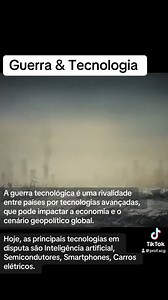 A guerra tecnológica é uma rivalidade entre países por tecnologias avançadas, que pode impactar a economia e o cenário geopolítico global. Hoje, as principais tecnologias em disputa são Inteligência artificial, Semicondutores, Smartphones, Carros elétricos. Principais países envolvidos Estados Unidos, China. Impactos: Remodelar cadeias de suprimentos, Criar incertezas, Redefinir o equilíbrio de poder tecnológico e econômico, Criar um ambiente de “nova Guerra Fria” tecnológica. Implicações para o