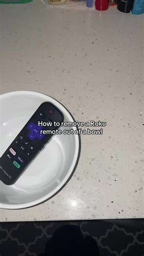 Tutorial on how to remove Roku remote out of a bowl #fyp #roku #tutorial #blowup #trending