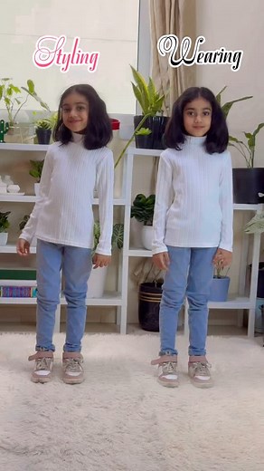 Styling Vs wearing 🤍💕 #modeling #trendingsong #explore #explorepage #trendingsongs #minzamalik #sibling_destiny | Riyana Malik