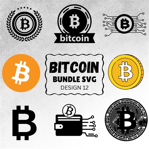 Bitcoin SVG Bundle | Crypto Logo Clipart | Digital Cut Files for Cricut & Silhouette | Cryptocurrency Icons PNG SVG Eps Pdf Instant Download - Etsy