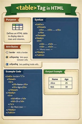 Table Tag ‪@TeachingWeb‬