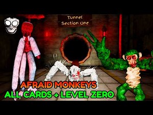 ROBLOX - Afraid Monkeys (All Card + Escape Level Zero) - [Full Wallkthrough]