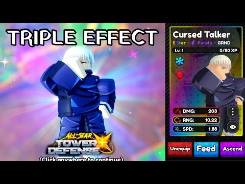 ASTD X UPDATE 4! Cursed Talker HAS 3 ATTACKS! OP Support? Unit Showcase | All Star Tower Defense X