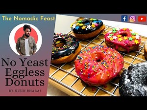 Eggless No Yeast Doughnuts - Simple Recipe | Superfluffy and Soft | All Step Explained One by One