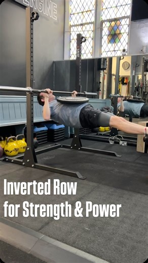 Inverted rows is one of the most slept-on pull motions. Strong athletes crush these using TRX, bar, or weighted, doesn’t matter. Hits your back, arms, and core hard. Start slow and controlled, then level up with angle, reps, or weight. Want to boost speed & power with inverted rows? Do this • Pull with max intent — every rep fast & explosive. • Use bands (for speed) or light weight (for power). • Try plyo rows — pull so hard your hands pop off the bar • Do contrast sets: heavy explosive. • Stay 