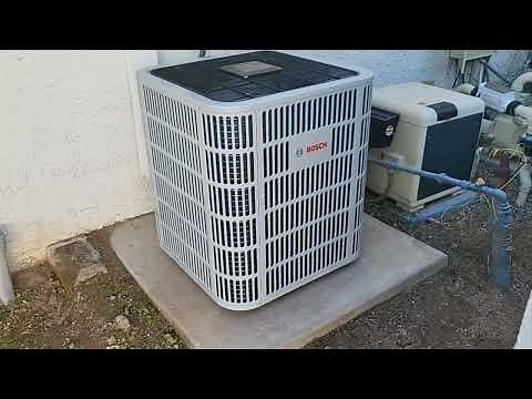 20 SEER SPLIT BOSCH HEAT PUMPS INSTALLATION AND START UP PHOENIX MESA AZ HEATING AND COOLING 18 SEER