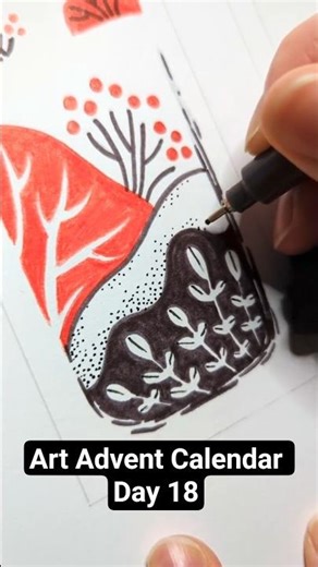 Christmas art advent calendar day 18 #art #christmas #christmascrafts