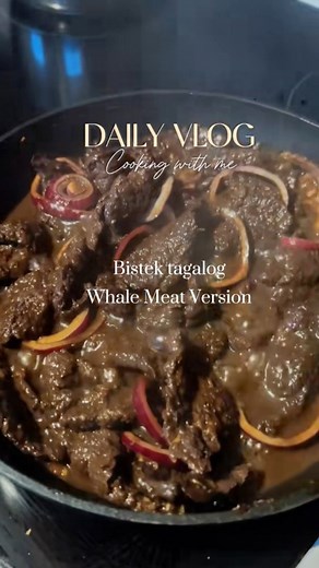 Ang sarap pala ng whale meat! #whalemeat #whale #bistektagalog #yummyfood #recipe #cooking #fypシ | TagaBukid Sa Norway