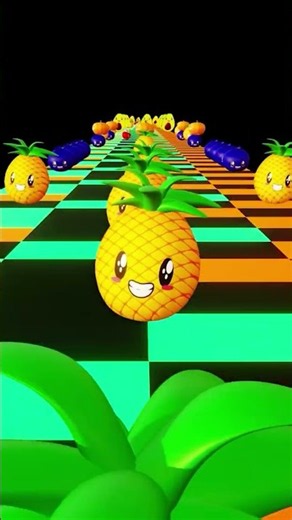 🍍 Neon Fruit Bounce Party! | High Contrast Baby Sensory & Visual Tracking #babysensory