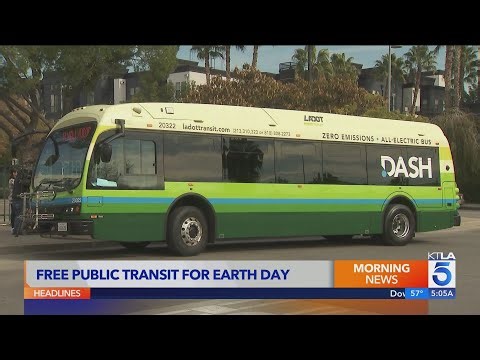 Free public transit for Earth Day