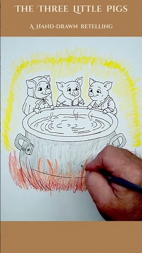 🐷 They Were Already Ready…🐺 | The Three Little Pigs #artshorts #shorts