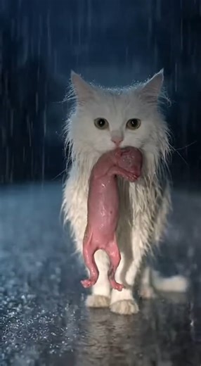 Mother Cat Saves Her Newborn From Storm and Danger 🌩️🐾 | Rescue Story