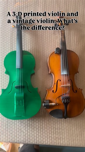 The Gotham Rambler on Instagram: "So how does a 3-D printed violin compare to a 1920s vintage violin you’d be surprised! #tommyjoemusicalshow #thegothamrambler #monk9music"