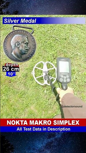 Nokta Makro Simplex Metal detector Real test with Silver Medal of Honour #short #metaldetector