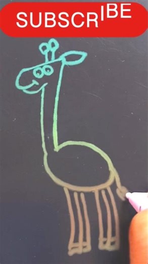 Easy Giraffe Drawing 🦒 #art #easydrawing #drawing