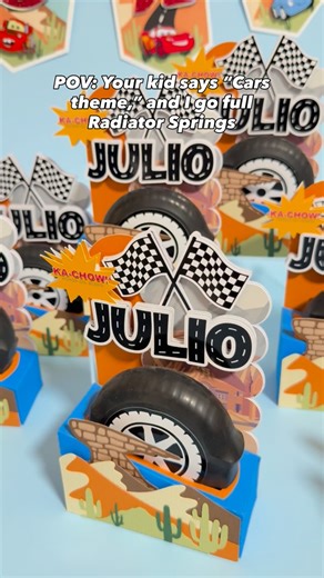 PartyDecor | Premium Cardstock | POV you say Cars theme and suddenly I’m deep in Radiator Springs making custom Cars birthday decor like Lightning McQueen hired me himself.... | Instagram