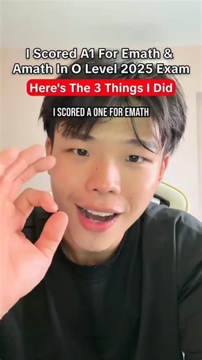 I Scored A1 For Emath And Amath In O Level 2025 Exam: Here's The 3 Things I Did 9810 8788 to enquire/join my Sec/JC classes @geraldteaches #geraldstudies #singapore #a1mathacademy #secondaryschool #olevel #moescholar #nlevel | A1 Math Academy