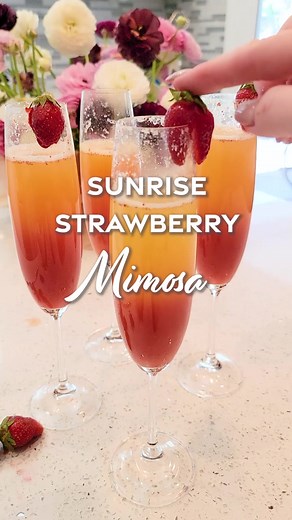 Sunrise Strawberry Mimosa Recipe
