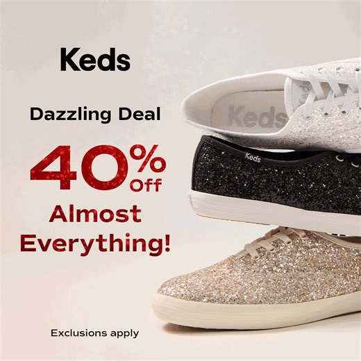⬆️ Offer upraded! 40% OFF almost everything! Prices as marked. Exclusions apply. Offer ends 12/15. | Keds