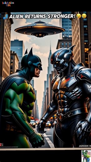 Alien Returns Stronger 👽⚡ | Green Bat Hero Faces His Biggest Test! @HulkAlienUSA#animation​ #story