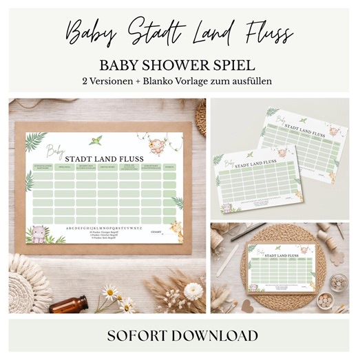 Baby Town, Country, River Game Set | Baby Shower Game | Baby Party Games | Printable PDF | Gender Reveal Game | Instant Download | GPD-401 - Etsy