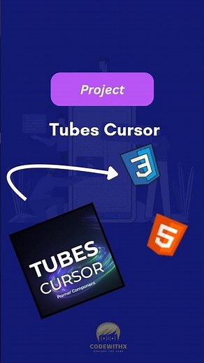 Tubes Cursor Animation using HTML, CSS & JavaScript | Creative Mouse Trail Effect #Shorts