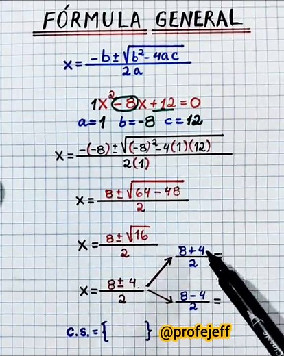 Tutorial de Ecuaciones Cuadráticas: Fórmula General