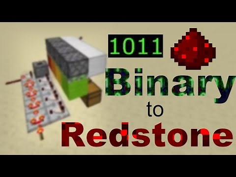 Compact 4-bit Binary to Redstone Decoder in Minecraft
