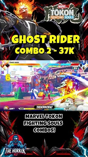 GHOST RIDER COMBO 2 - 37K! Marvel Tokon Fighting Souls Combos!