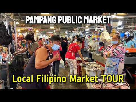 FILIPINO MARKET TOUR at Pampang Public Market | HUGE MARKET in Angeles City Pampanga Philippines