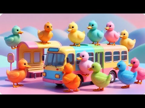 Wheels on the Bus – Duck Version 🚌🦆🎶 | Funny Kids Rhyme | Animated Cartoon