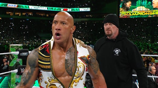 Throwback to arguably the greatest five minutes in WrestleMania history from WrestleMania XL. ABSOLUTE MADNESS. 🔥 #wwe #WrestleMania #therock #johncena | WWEonNetflix