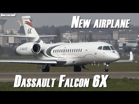 New airplane Dassault Falcon 6X take off